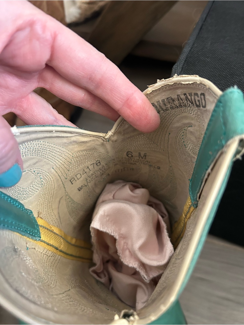 Vintage Durango Turquoise Western Cowboy Boots - Picture 10 of 10